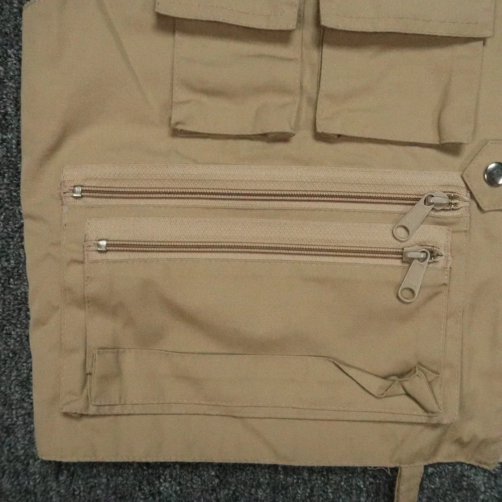 VINTAGE Orvis Vest Mens Small Brown Full Zip Pockets Fly‎ Fishing Hiking Utility
